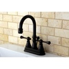 image:imageKingston Brass KS2612BL Vintage 4Inch Centerset Lavatory Faucet with Brass PopUp Polished BrassOil Rubbed Bronze