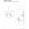 image:imageKingston Brass KS2612BL Vintage 4Inch Centerset Lavatory Faucet with Brass PopUp Polished BrassPolished Brass