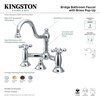 image:imageKingston Brass KS3915AX Restoration Widespread Lavatory Faucet with Metal Cross Handle Oil Rubbed BronzeBrushed Nickel