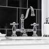 image:imageKingston Brass KS3915AX Restoration Widespread Lavatory Faucet with Metal Cross Handle Oil Rubbed BronzePolished Chrome