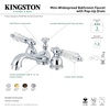 image:imageKingston Brass KS3958WLL Mini Widespread Lavatory Faucet With Crystal Lever Handle 412 in Spout Reach Brushed NickelBrushed Nickel