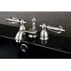 image:imageKingston Brass KS3958WLL Mini Widespread Lavatory Faucet With Crystal Lever Handle 412 in Spout Reach Brushed NickelBrushed Nickel
