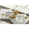image:imageKingston Brass KS3958WLL Mini Widespread Lavatory Faucet With Crystal Lever Handle 412 in Spout Reach Brushed NickelPolished Brass