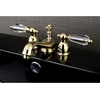 image:imageKingston Brass KS3958WLL Mini Widespread Lavatory Faucet With Crystal Lever Handle 412 in Spout Reach Brushed NickelPolished Brass