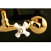 image:imageKingston Brass KS613SB 2Handle Wall Mount Kitchen Faucet Brushed Brass 694 x 488 x 275Brushed Brass