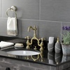 image:imageKingston Brass KS7973TX French Country Bridge Bathroom Faucet with Brass PopUp Antique BrassBrushed Brass