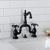 image:imageKingston Brass KS7973TX French Country Bridge Bathroom Faucet with Brass PopUp Antique BrassOil Rubbed Bronze