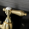 image:imageKingston Brass KS7997BAL Heirloom Bridge Bathroom Faucet with Brass PopUp Brushed BrassBrushed Brass