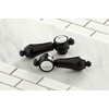 image:imageKingston Brass KS7997BAL Heirloom Bridge Bathroom Faucet with Brass PopUp Brushed BrassMatte Black