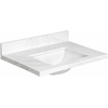 image:imageKingston Brass KVPB3122W38CL Mayorca 31 x 22 Quartz Vanity Top with Rectangular Sink 8 Faucet Drillings Quartz White