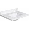image:imageKingston Brass KVPB3122W38CR Ferrara 31 x 22 Quartz Vanity Top with Rectangular Sink 8 Faucet Drillings Quartz White