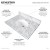 image:imageKingston Brass KVPB3622M38 Fauceture Templeton Vanity with Tops with 17 x 14 Undermount Sink 36 L x 22 W x 1214 D Carrara Marble WhiteCarrara Marble White