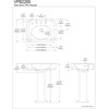 image:imageKingston Brass VPB2268 Robert 26Inch Ceramic Pedestal Sink with 8Inch Faucet Drillings White