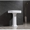 image:imageKingston Brass VPB2268 Robert 26Inch Ceramic Pedestal Sink with 8Inch Faucet Drillings White