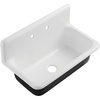 image:imageGourmetier GCKWS362011 Petra Galley 36 x 20 Cast Iron Wall Mount Kitchen Sink White