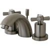 image:imageKINGSTON BRASS KS2958ZX Millennium Mini Widespread Lavatory Faucet with Brass PopUp Brushed NickelBrushed Nickel