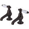 image:imageKingston Brass CC3L8 TwoHandle Deck Mount Basin Tap Faucet in Brushed NickelOil Rubbed Bronze