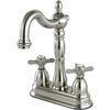 image:imageKingston Brass KB1492BEX 4 Centerset bar Faucet Polished Brass 434 In Spout ReachBrushed Nickel