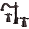 image:imageKingston Brass KB1972AX Heritage Widespread Lavatory Faucet Polished Brass 8Inch Adjustable CenterOil Rubbed Bronze