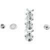 image:imageKingston Brass KB320AX Victorian ThreeHandle Bidet Faucet Matte BlackPolished Chrome