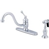 image:imageKingston Brass KB3571BLBS Vintage 8 Kitchen Faucet with Matching Sprayer 916 Polished ChromePolished Chrome