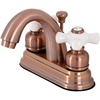 image:imageKingston Brass KB5611PX Restoration 4Inch Centerset Lavatory Faucet Polished ChromeAntique Copper
