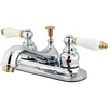 image:imageKingston Brass KB602B Teapot Faucet with Metal Cross Handle amp PopUp Polished Brass 4 InchPolished ChromePolished Brass