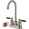 image:imageKingston Brass KB8497DKL Kaiser TwoHandle 2Hole Deck Mount Bar Faucet in Brushed BrassBrushed Nickel