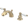 image:imageKingston Brass KB951PL Victorian MiniWidespread Bathroom Faucet with PopUp Drain Polished Chrome 4716 in Spout ReachPolished Brass
