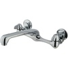 image:imageKingston Brass KF200 Wall Mount Kitchen Faucet with Cast Spout 758Inch Polished Chrome