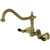 image:imageKingston Brass KS1288PKL Duchess Wall Mount Kitchen Faucet Brushed NickelAntique Brass