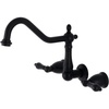 image:imageKingston Brass KS1288PKL Duchess Wall Mount Kitchen Faucet Brushed NickelMatte Black