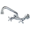 image:imageKingston Brass KS200C TwoHandle Adjustable Center Wall Mount Kitchen Faucet Polished ChromePolished Chrome