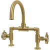 image:imageKingston Brass KS2170RX Belknap Industrial Style Wheel Handle Bridge Bathroom Faucet with PopUp Drain Matte BlackBrushed Brass