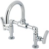 image:imageKingston Brass KS2176TKL Bridge Bathroom Faucet with Brass PopUp Polished NickelPolished Chrome