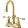 image:imageKingston Brass KS2612BL Vintage 4Inch Centerset Lavatory Faucet with Brass PopUp Polished BrassPolished Brass