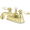 image:imageKingston Brass KS3602PL Restoration 4Inch Centerset Lavatory Faucet with Porcelain Lever Handle Polished BrassBrushed Nickel