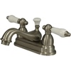image:imageKingston Brass KS3602PL Restoration 4Inch Centerset Lavatory Faucet with Porcelain Lever Handle Polished BrassPolished Chrome