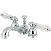 image:imageKingston Brass KS3958WLL Mini Widespread Lavatory Faucet With Crystal Lever Handle 412 in Spout Reach Brushed NickelPolished Chrome