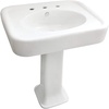 image:imageKingston Brass VPB2268 Robert 26Inch Ceramic Pedestal Sink with 8Inch Faucet Drillings White