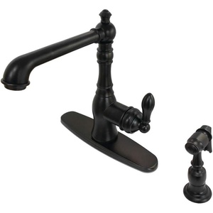 image:imageGourmetier GSY7208ACLBS American Classic SingleHandle Kitchen Faucet with Brass Sprayer Brushed NickelOil Rubbed Bronze