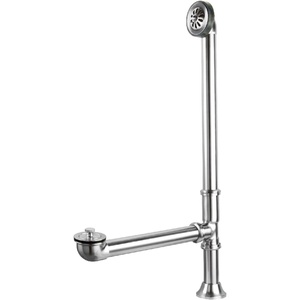 image:imageKingston Brass CC2080 Clawfoot Tub Waste amp Overflow Drain Matte BlackPolished Chrome