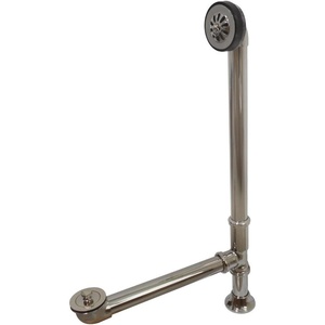 image:imageKingston Brass CC2080 Clawfoot Tub Waste amp Overflow Drain Matte BlackPolished Nickel
