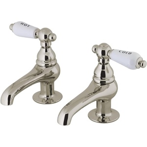 image:imageKingston Brass CC3L8 TwoHandle Deck Mount Basin Tap Faucet in Brushed NickelBrushed Nickel