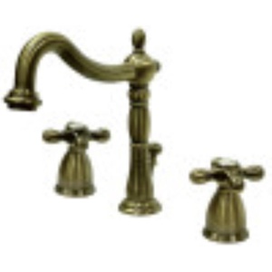 image:imageKingston Brass KB1972AX Heritage Widespread Lavatory Faucet Polished Brass 8Inch Adjustable CenterAntique Brass