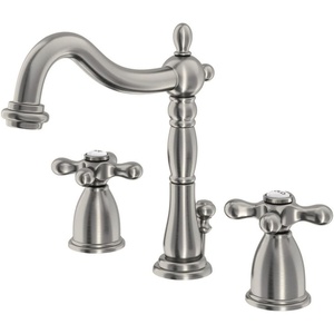 image:imageKingston Brass KB1972AX Heritage Widespread Lavatory Faucet Polished Brass 8Inch Adjustable CenterBrushed Nickel