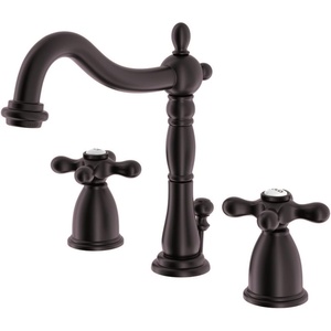 image:imageKingston Brass KB1972AX Heritage Widespread Lavatory Faucet Polished Brass 8Inch Adjustable CenterOil Rubbed Bronze