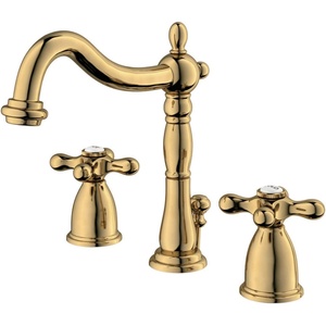 image:imageKingston Brass KB1972AX Heritage Widespread Lavatory Faucet Polished Brass 8Inch Adjustable CenterPolished Brass