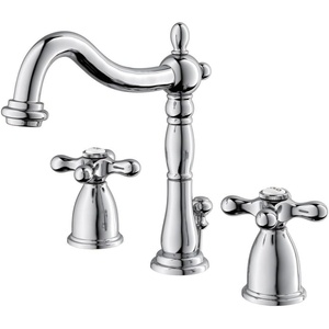 image:imageKingston Brass KB1972AX Heritage Widespread Lavatory Faucet Polished Brass 8Inch Adjustable CenterPolished Chrome