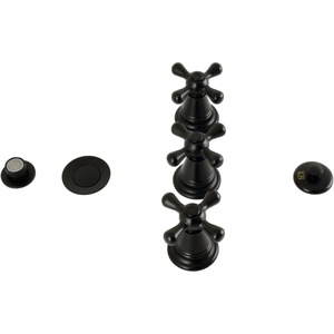 image:imageKingston Brass KB320AX Victorian ThreeHandle Bidet Faucet Matte BlackMatte Black